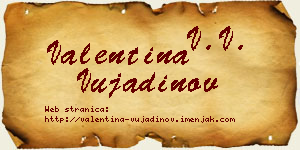 Valentina Vujadinov vizit kartica
